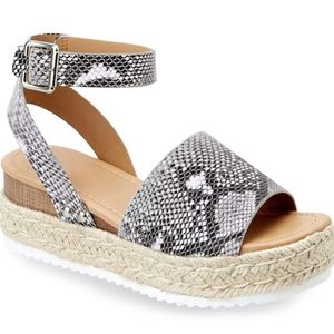 Espadrilles Ankle Strap Buckle Open Toe Shoe